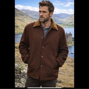 Vintage 1990’s Factors Brown Wool Jacket Velvet Collar Heritage Luxury Outerwear